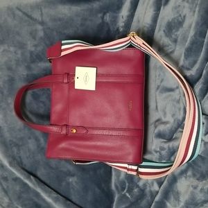 Fossil Satchel Raspberry
